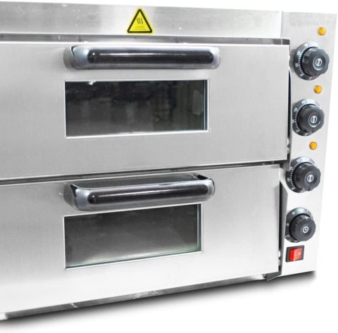 Bituxx Profesjonalny podwójny piec do pizzy chleba wypieków 3000W