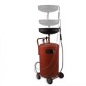 Bituxx Zlewarka Wózek do Oleju 80L Czerwona Sprężone Powietrze Lejek