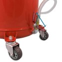 Bituxx Zlewarka Wózek do Oleju 80L Czerwona Sprężone Powietrze Lejek