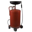 Bituxx Zlewarka Wózek do Oleju 80L Czerwona Sprężone Powietrze Lejek