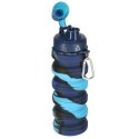 Butelka na wodę bidon silikonowy składany z uchwytem BPA FREE 500ml niebieski Kik Sp. z o. o. Sp. k.