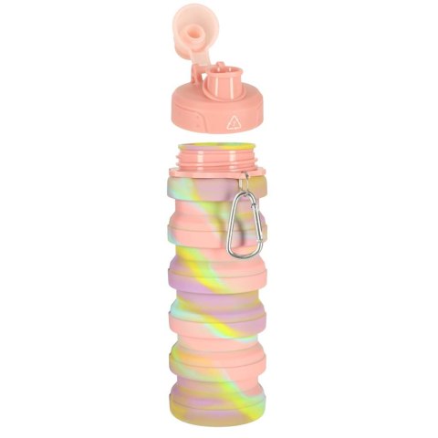 Butelka na wodę bidon silikonowy składany z uchwytem BPA FREE 500ml tęczowy Kik Sp. z o. o. Sp. k.