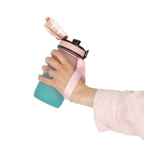 Butelka na wodę bidon z ustnikiem sportowy BPA FREE 600ml różowo-niebieski Kik Sp. z o. o. Sp. k.