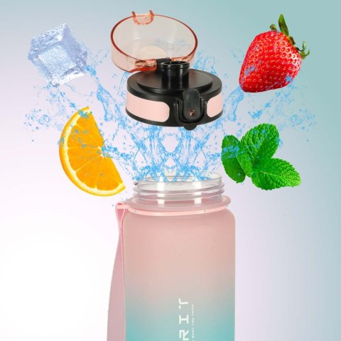 Butelka na wodę bidon z ustnikiem sportowy BPA FREE 600ml różowo-niebieski Kik Sp. z o. o. Sp. k.