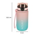 Butelka na wodę bidon z ustnikiem sportowy BPA FREE 600ml różowo-niebieski Kik Sp. z o. o. Sp. k.