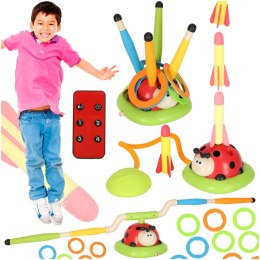 Gra sportowa zręcznościowa dla dzieci skakanka rzut do celu wyrzutnia biedronka 3w1 Kik Sp. z o. o. Sp. k.