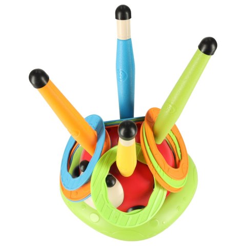 Gra sportowa zręcznościowa dla dzieci skakanka rzut do celu wyrzutnia biedronka 3w1 Kik Sp. z o. o. Sp. k.