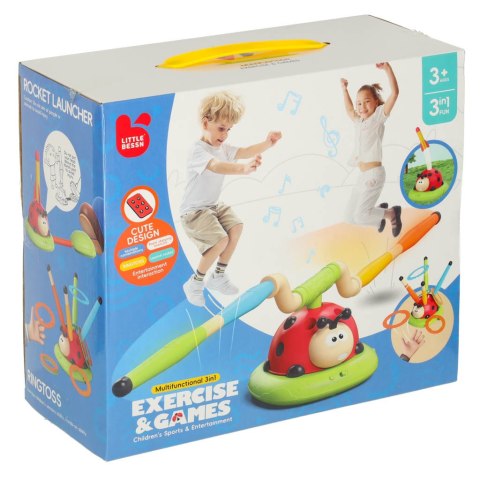 Gra sportowa zręcznościowa dla dzieci skakanka rzut do celu wyrzutnia biedronka 3w1 Kik Sp. z o. o. Sp. k.