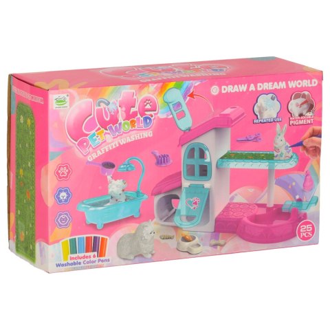 Hotel dla zwierząt domek spa dla psa kota zwierzątka akcesoria 26 elementów Kik Sp. z o. o. Sp. k.