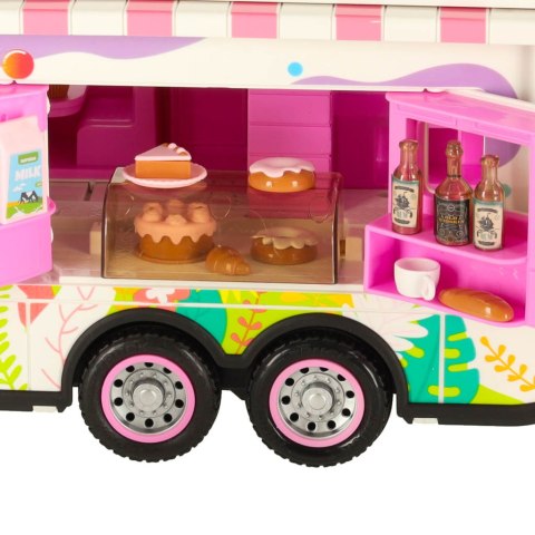 Kamper zdalnie sterowany na pilota samochód kempingowy auto 2,4GHz dźwięki światła akcesoria różowy Kik Sp. z o. o. Sp. k.