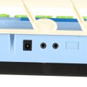 Keyboard dla dzieci pianinko interaktywne organki 37 klawiszy mikrofon statyw niebieskie Kik Sp. z o. o. Sp. k.