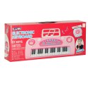 Keyboard dla dzieci pianinko interaktywne organki 37 klawiszy mikrofon statyw różowe Kik Sp. z o. o. Sp. k.