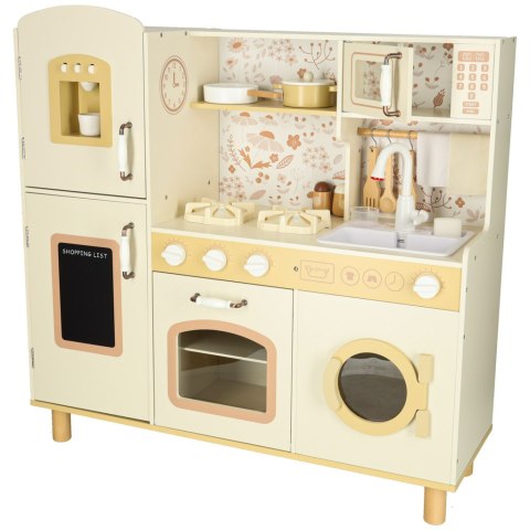 Kuchnia dla dzieci drewniana kran z wodą dźwięki światła 90cm Kik Sp. z o. o. Sp. k.