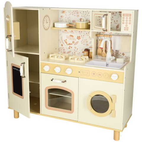 Kuchnia dla dzieci drewniana kran z wodą dźwięki światła 90cm Kik Sp. z o. o. Sp. k.