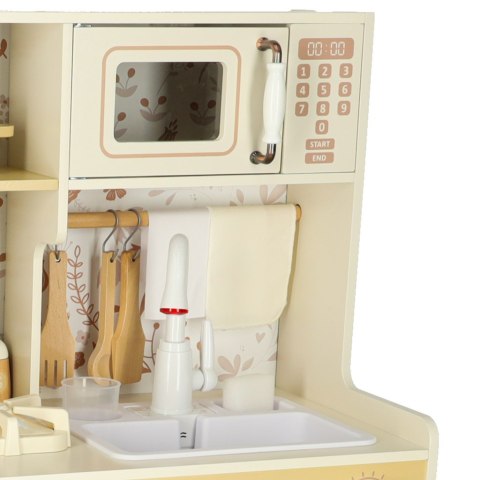 Kuchnia dla dzieci drewniana kran z wodą dźwięki światła 90cm Kik Sp. z o. o. Sp. k.