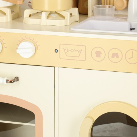 Kuchnia dla dzieci drewniana kran z wodą dźwięki światła 90cm Kik Sp. z o. o. Sp. k.