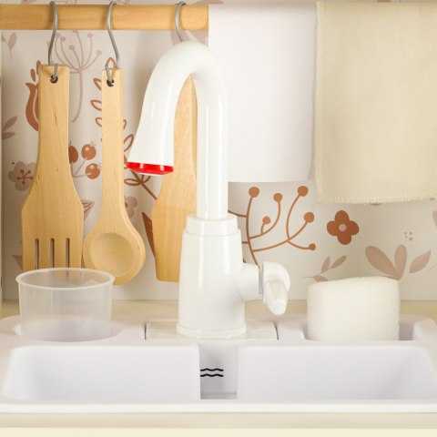 Kuchnia dla dzieci drewniana kran z wodą dźwięki światła 90cm Kik Sp. z o. o. Sp. k.