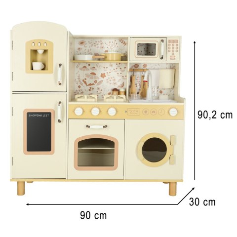 Kuchnia dla dzieci drewniana kran z wodą dźwięki światła 90cm Kik Sp. z o. o. Sp. k.