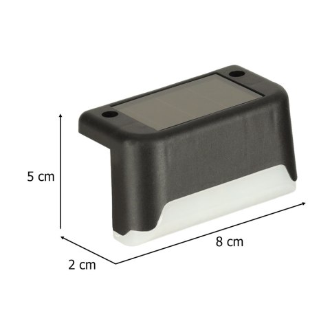 Lampa solarna schodowa ogrodowa zewnętrzna LED na schody czujnik zmierzchu 8 sztuk Kik Sp. z o. o. Sp. k.