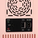 Lodówka turystyczna elektryczna samochodowa mini na jedzenie kosmetyki grzanie chłodzenie 2w1 4L różowa Kik Sp. z o. o. Sp. k.