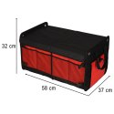 Organizer do bagażnika torba do samochodu czarny czerwony 58x37x32 Kik Sp. z o. o. Sp. k.