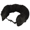 Poduszka turystyczna podróżna rogal zagłówek na szyję schowek do wypełnienia czarna Kik Sp. z o. o. Sp. k.