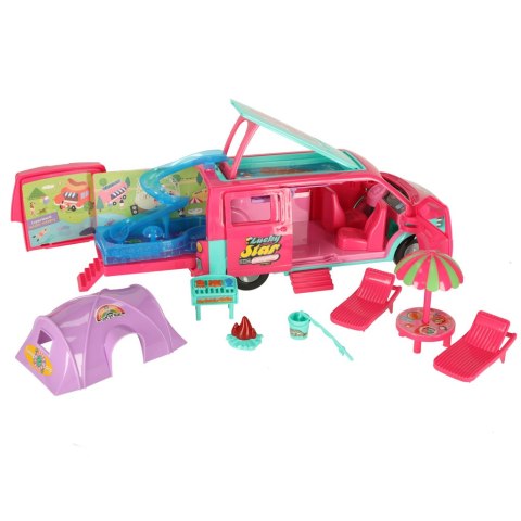 Samochód dla lalek kempingowy kamper akcesoria lalka basen Kik Sp. z o. o. Sp. k.