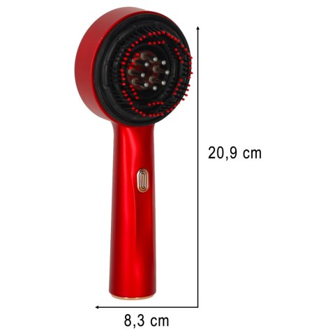 Szczotka do masażu głowy masażer pielęgnacja włosów czerwone światło aplikator olejków USB Kik Sp. z o. o. Sp. k.