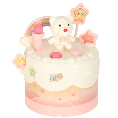 Tort urodzinowy piętrowy do krojenia na rzepy muzyka światła kuchnia 16 elementów różowy Kik Sp. z o. o. Sp. k.