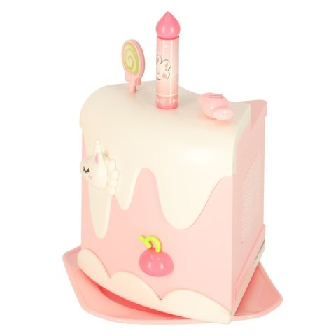 Tort urodzinowy piętrowy do krojenia na rzepy muzyka światła kuchnia 16 elementów różowy Kik Sp. z o. o. Sp. k.