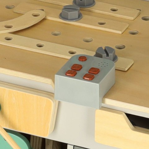 Warsztat drewniany LULILO Fikso zestaw małego majsterkowicza z narzędziami piła wkrętarka dźwięki 86cm Kik Sp. z o. o. Sp. k.