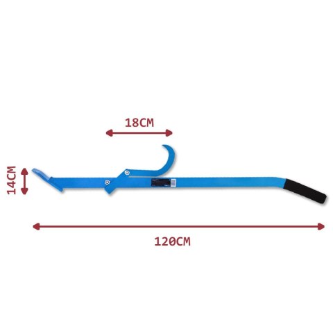 Bituxx CHWYTAK DO DREWNA HAK OBRAK RĘCZNY 120cm Stalowy do Pni Kłód