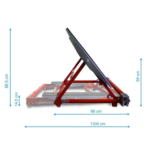 Bituxx Podnośnik Warsztatowy Uchylny Mobilny 2000 kg Regulacja szerokości