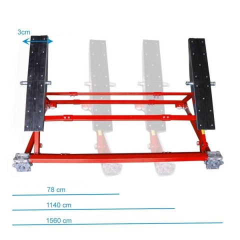 Bituxx Podnośnik Warsztatowy Uchylny Mobilny 2000 kg Regulacja szerokości