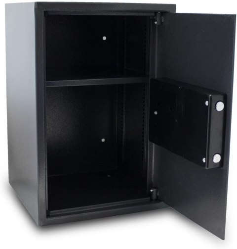 Bituxx Sejf elektroniczny grafitowy solidny zamek montaż regulowana półka Czarny