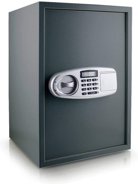 Bituxx Sejf elektroniczny grafitowy solidny zamek montaż regulowana półka Czarny