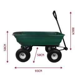 Bituxx Taczka Ogrodowa Wózek Wywrotka 120L 240kg Stalowa Duże Koła Pneumatyczne