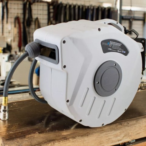 Bituxx Wąż pneumatyczny na zwijaku automatyczny bęben 20m 1/4" do kompresora