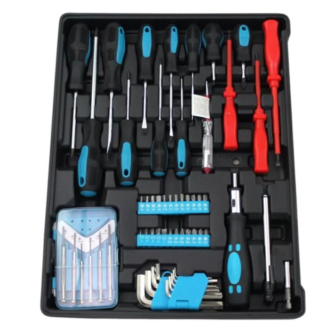 Bituxx Zestaw Narzędzi 1200 Elementów Wózek z Szufladami i Kołami Mobilny z Rączką