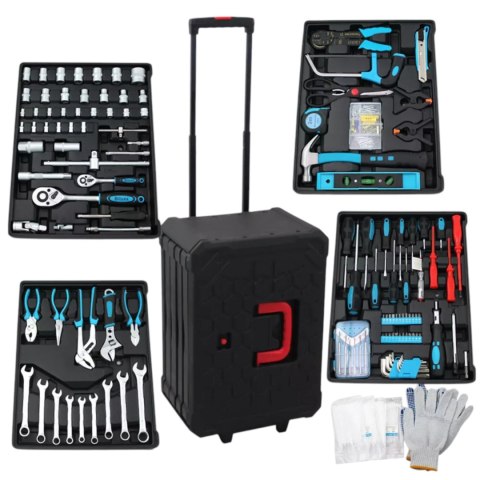 Bituxx Zestaw Narzędzi 1200 Elementów Wózek z Szufladami i Kołami Mobilny z Rączką