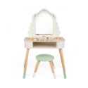 Classic World CLASSIC WORLD Drewniana Toaletka z Lustrem Krzesełkiem i Akcesoriami Pastelowa