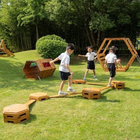 Classic World EDU CLASSIC WORLD EDU Drewniany Tor Równoważnia XXL Ścieżka Ruchowa Motoryczna