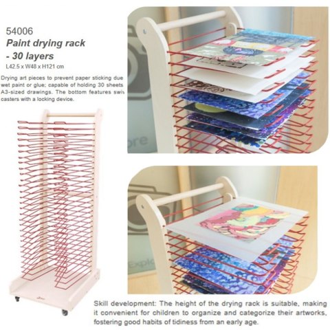 Classic World EDU CLASSIC WORLD EDU Stojak do Suszenia Prac Plastycznych - 30 Poziomów