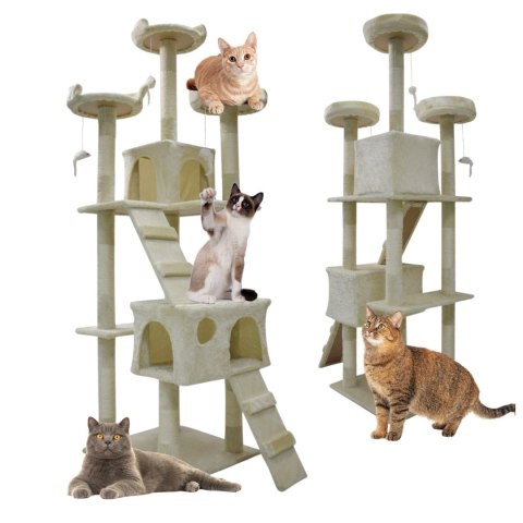 E-hurtownia Drapak dla kota 170 cm domek legowisko drzewko sizal platformy zabawki