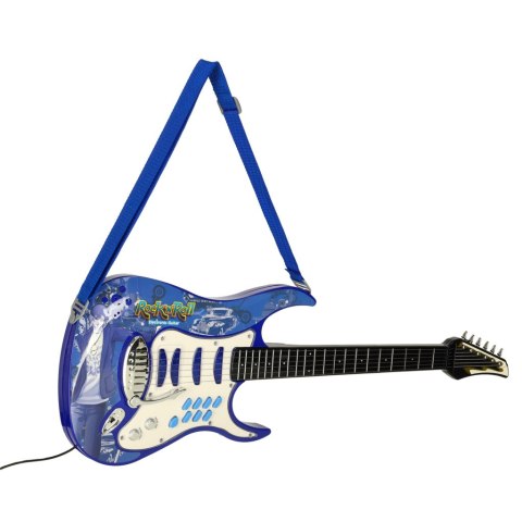 Gitara elektryczna rockowa ze wzmacniaczem mikrofonem dla dzieci niebieska Kik Sp. z o. o. Sp. k.