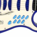Gitara elektryczna rockowa ze wzmacniaczem mikrofonem dla dzieci niebieska Kik Sp. z o. o. Sp. k.