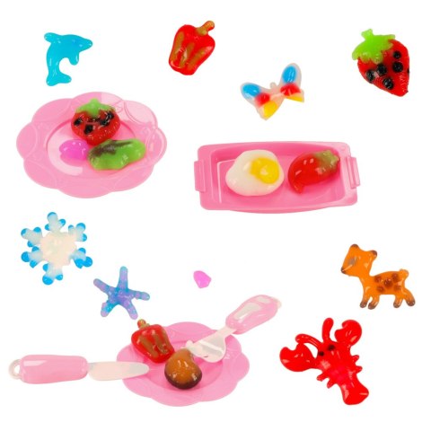 Klej żel kryształowy 3D crystal glue magiczna kuchnia szablony kreatywny zestaw 62 elementy morelowy Kik Sp. z o. o. Sp. k.