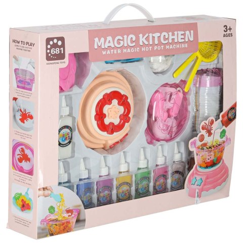 Klej żel kryształowy 3D crystal glue magiczna kuchnia szablony kreatywny zestaw 62 elementy morelowy Kik Sp. z o. o. Sp. k.