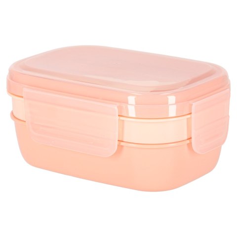 Lunch box śniadaniówka pudełko śniadaniowe z przegródkami dzielone 1900ml morelowe Kik Sp. z o. o. Sp. k.