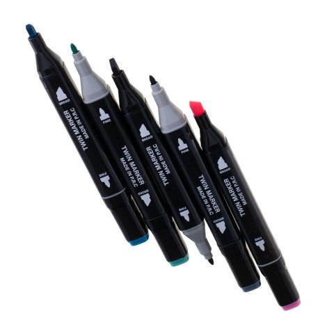 Markery dwustronne mazaki alkoholowe w etui 168 + podstawka Kik Sp. z o. o. Sp. k.